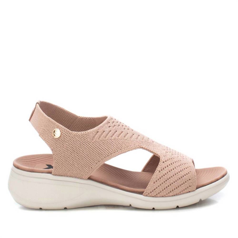 NEW XTI women's wedge sandal in nude